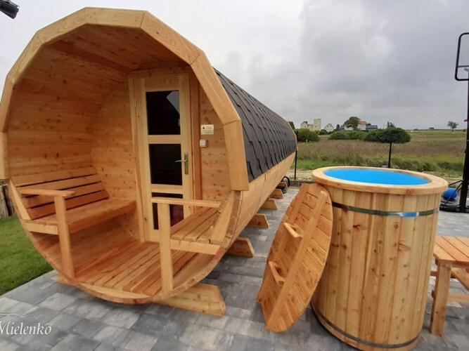 Holiday Home With A Terrace, Sauna, Jacuzzi Mielenko Bagian luar foto